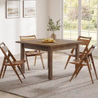 39,4" vierkante eettafel met massief houten poten, geschikt voor 2-4 personen