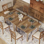39,4" vierkante eettafel met massief houten poten, geschikt voor 2-4 personen