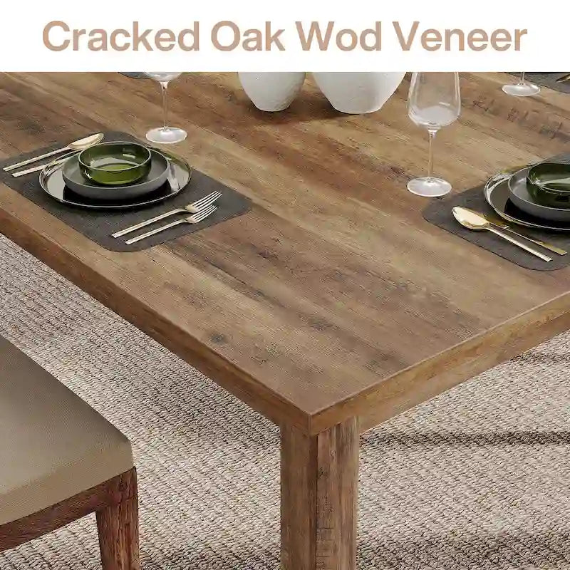 39,4" vierkante eettafel met massief houten poten, geschikt voor 2-4 personen