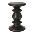 Massief houten bijzettafel of krukje in mid-century modern stijl