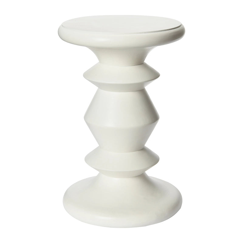 Massief houten bijzettafel of krukje in mid-century modern stijl