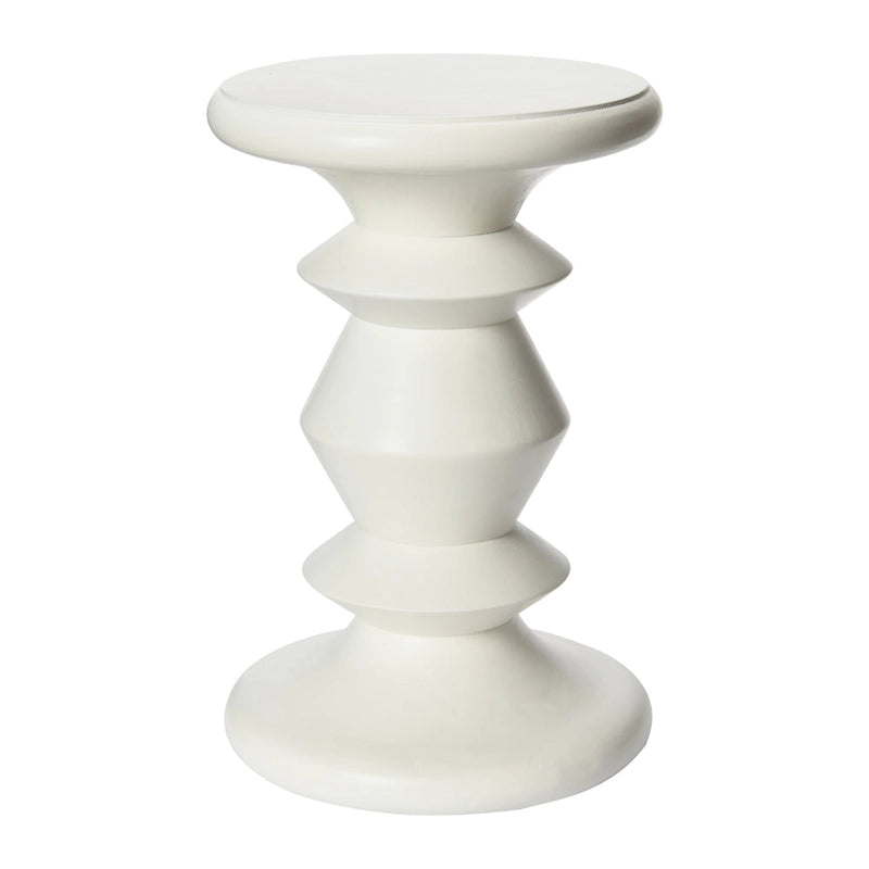 Massief houten bijzettafel of krukje in mid-century modern stijl
