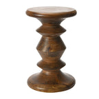 Massief houten bijzettafel of krukje in mid-century modern stijl