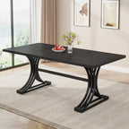 63-inch rechthoekige eettafel met metalen poten