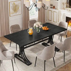 63-inch rechthoekige eettafel met metalen poten