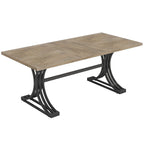 63-inch rechthoekige eettafel met metalen poten