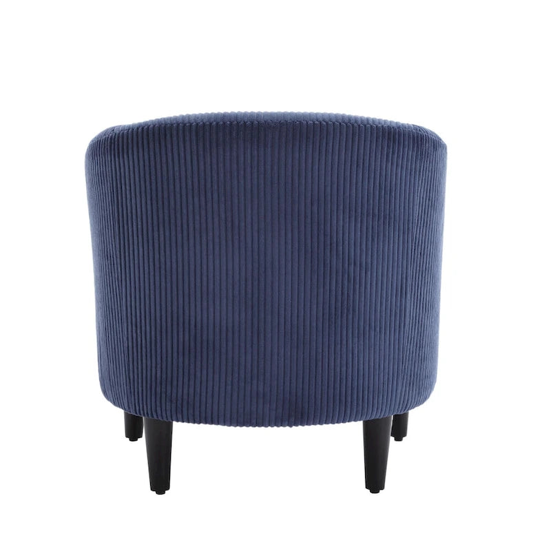 Stoffen fauteuil met kussen en en sierkussen
