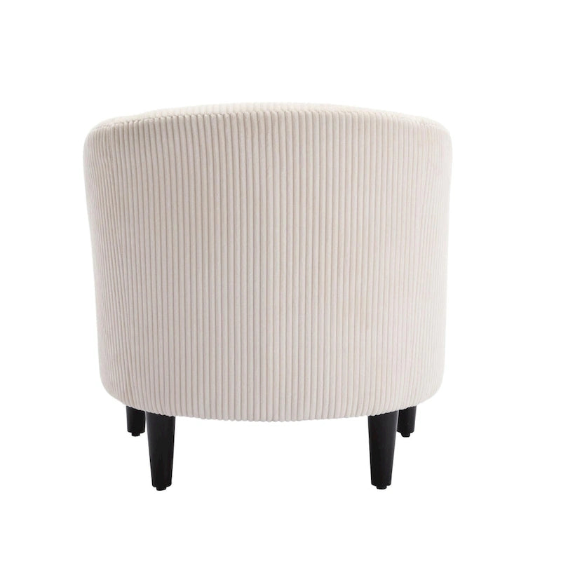 Stoffen fauteuil met kussen en en sierkussen
