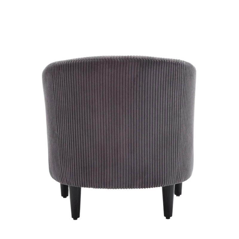 Stoffen fauteuil met kussen en en sierkussen