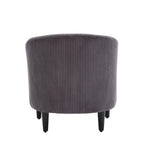 Stoffen fauteuil met kussen en en sierkussen