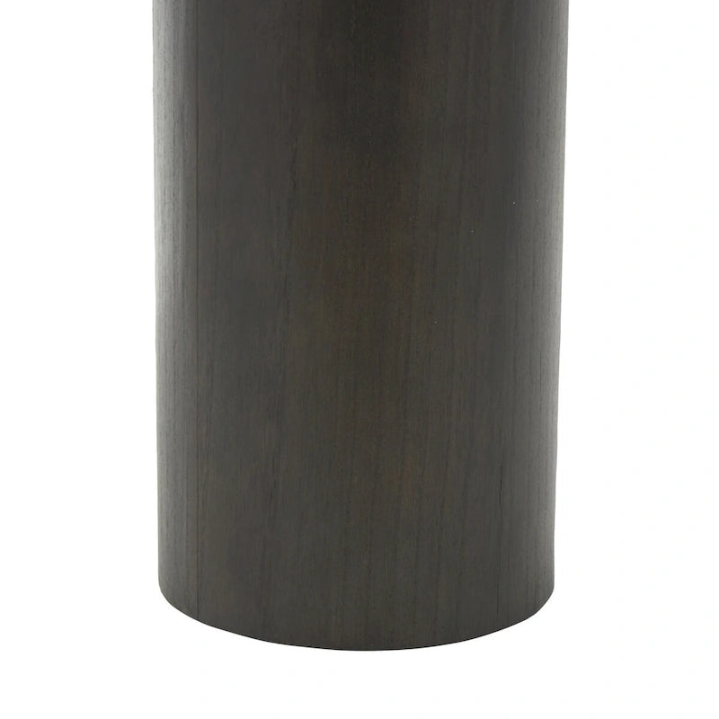 Houten Sokkel Bijzettafel met Afgerond Vierkant Bovenblad - Zwart of Bruin