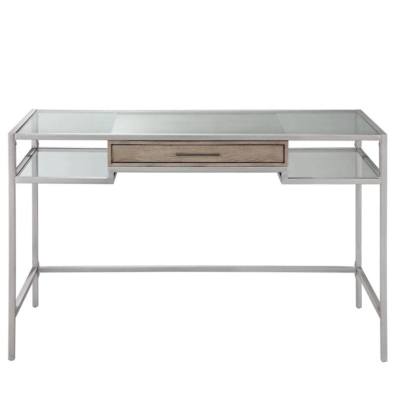 Glazen Bureaustoel met Metalen Frame