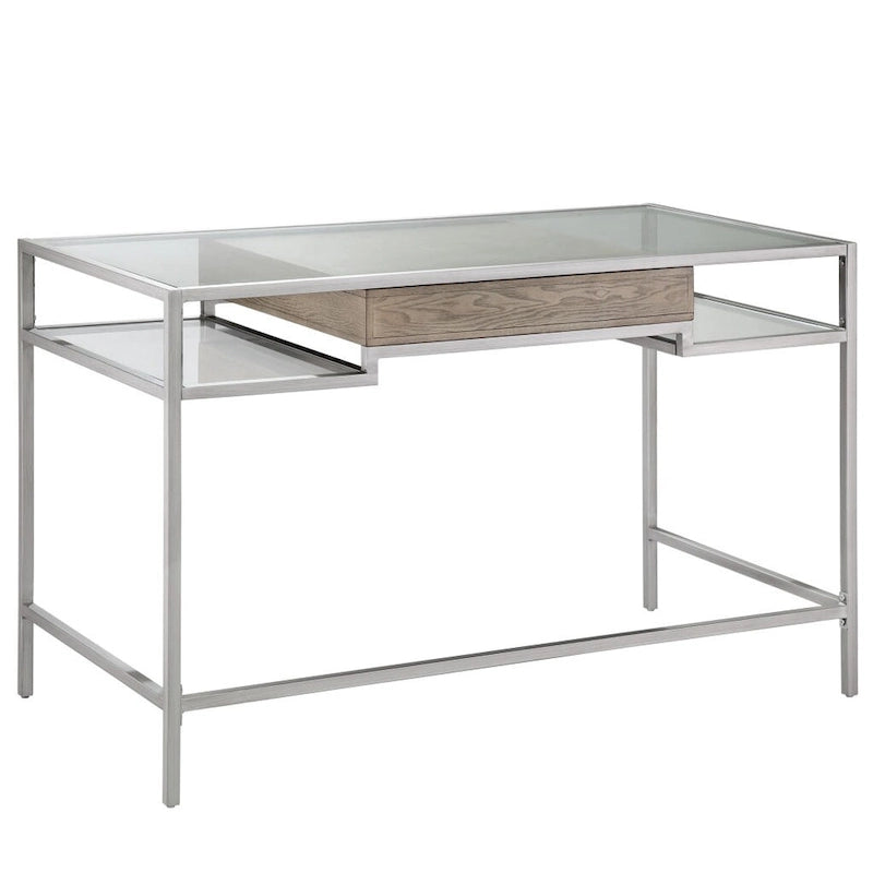Glazen Bureaustoel met Metalen Frame