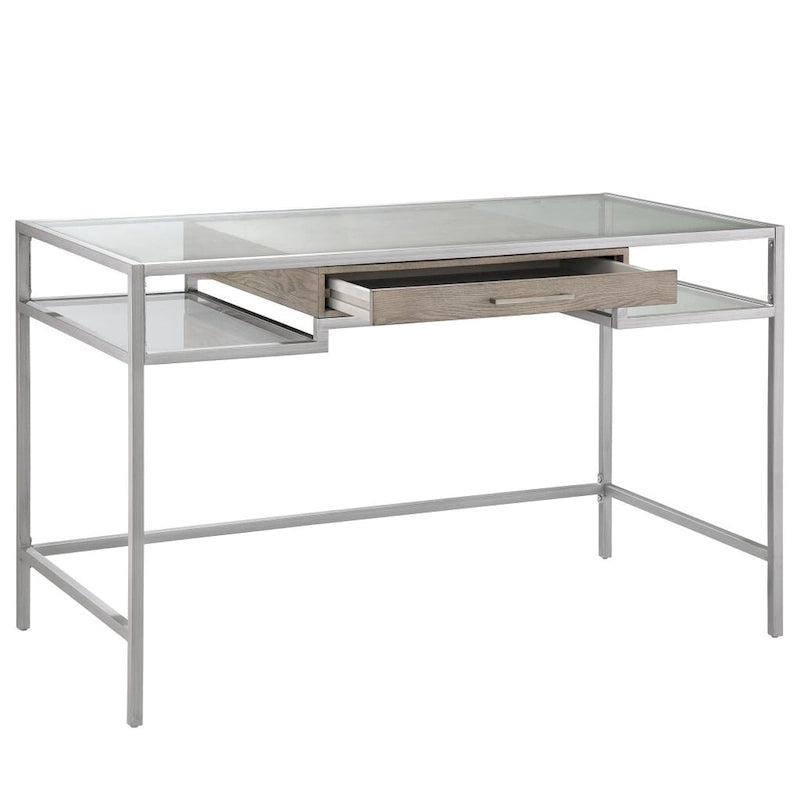 Glazen Bureaustoel met Metalen Frame