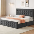 Kingsize bedframe met 4 opberglades en verstelbaar hoofdbord